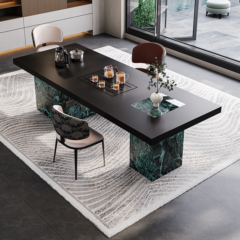 现代轻奢岩板茶桌客厅家用高级感茶台商用烧水壶一体全自动茶几桌,住宅家具,家用茶台/茶桌,淘宝优惠券,粉丝福利购,淘宝优惠卷