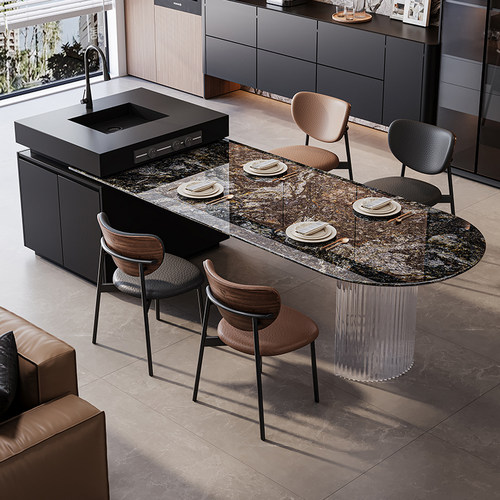 天然奢石岛台餐桌吧台开广东佛山