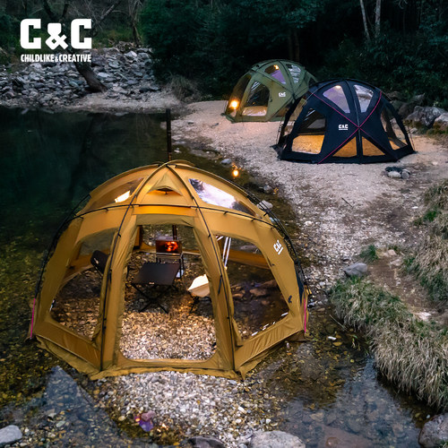 蜂巢半球形帐篷露营帐篷CC透湿