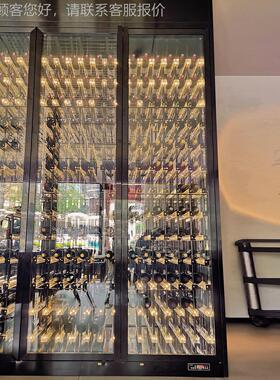 端会所酒吧意式金属发光亚克力酒架透明酒柜221-18锈不钢高温红酒