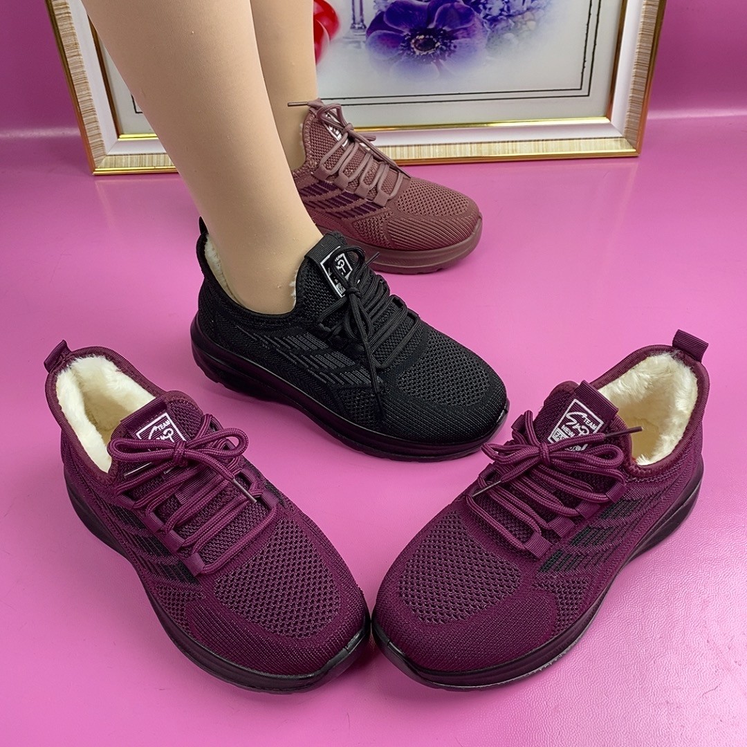 25冬季新款老北京飞织透气加绒加厚保暖女棉鞋休闲运动舒适妈妈鞋,女鞋,棉鞋,淘宝优惠券,粉丝福利购,淘宝优惠卷