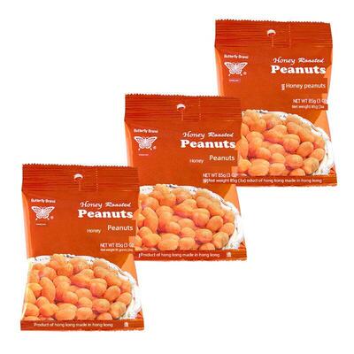 香式港进烤口蝴蝶牌杏仁果花生无添加剂PZL低油腰港零食袋