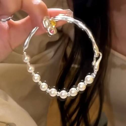 珍珠手链清冷感半镯拼接女