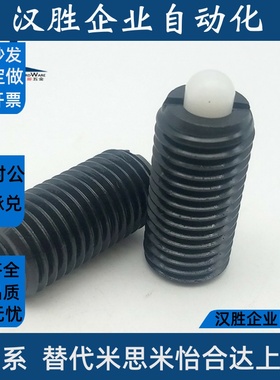 ZC204-3-1H德标型弹簧柱塞尼龙销带长冲程闩头定位销GN616-M4-K