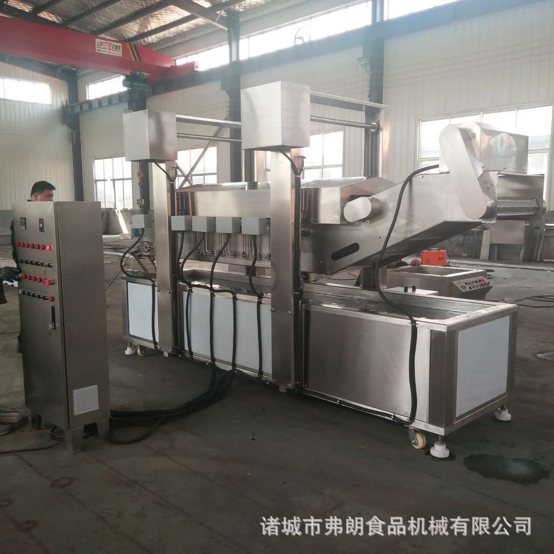薯饼薯条油炸流水线 食品不锈钢油炸加工成套设备 锅巴油炸流水线