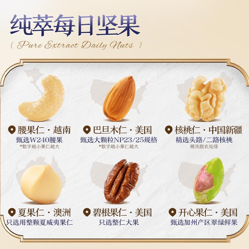 重磅新品【三只松鼠纯_萃每坚5果70g/3日0包】大颗PPM粒混合果仁