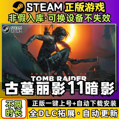 古墓丽影11暗影中文版全dlc云存档电脑pc单机游戏离线正版steam