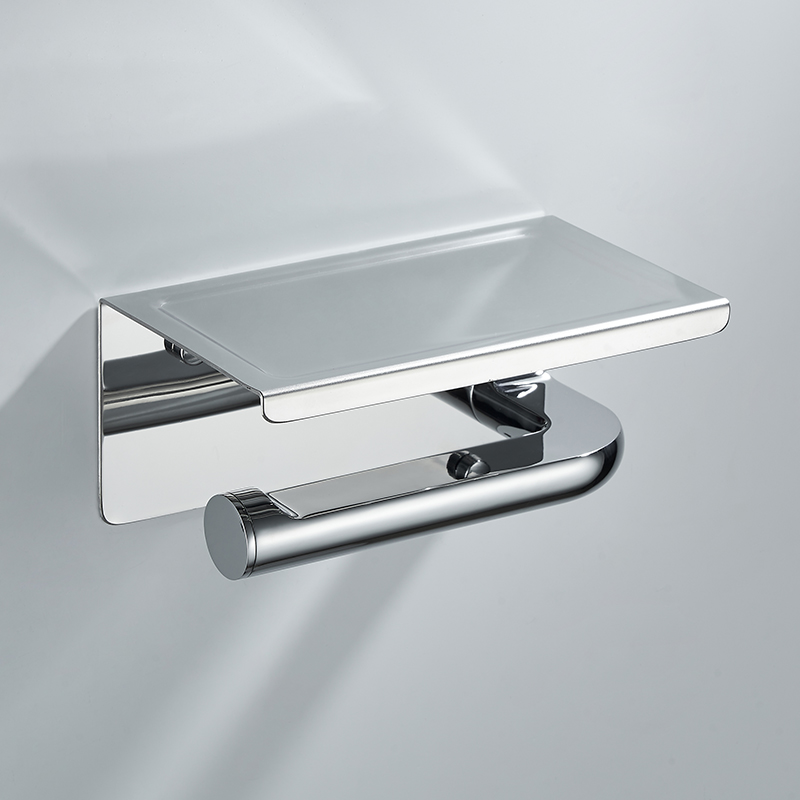 免打孔不锈钢卫生间置物卷纸架子