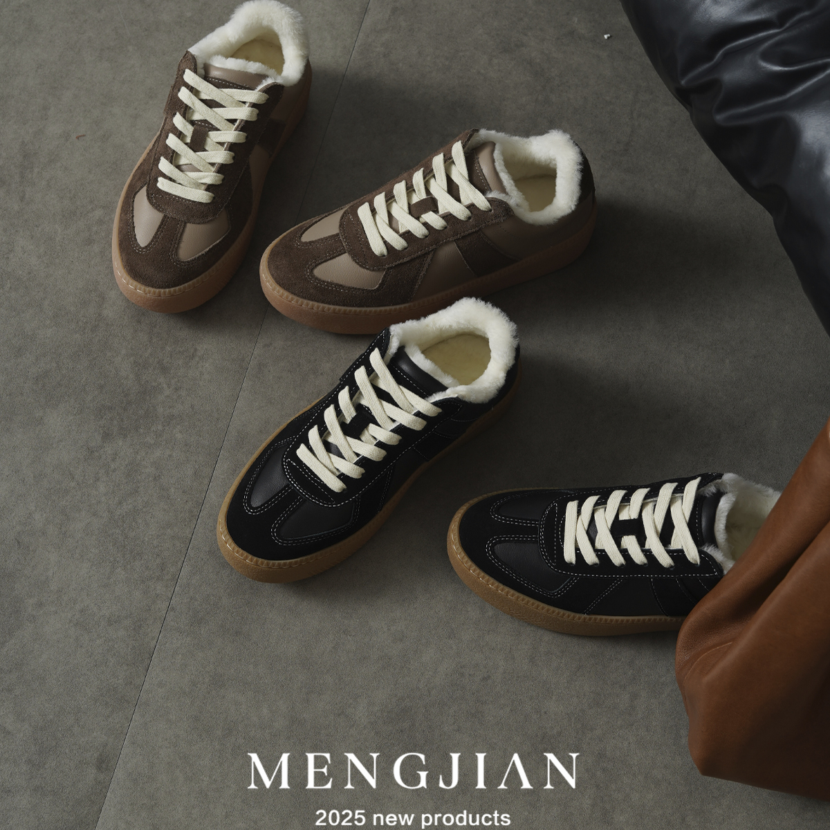 头层牛皮厚底德训鞋真皮阿甘鞋