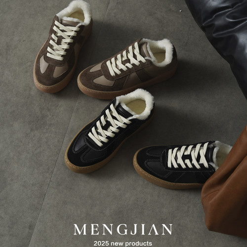 头层牛皮厚底德训鞋真皮阿甘鞋