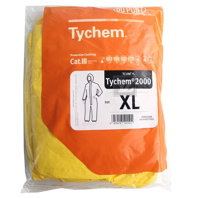 高档杜邦C级防护服Tychem2000防化服耐酸碱耐油连体服化工厂实验 居家日用 防护服 原图主图