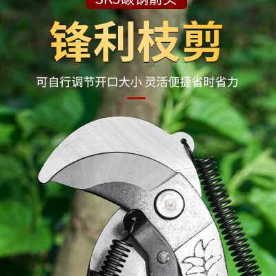 修枝剪弹簧果枝剪高空剪子拉绳高枝剪刀园林滑轮省力剪子刀花枝剪