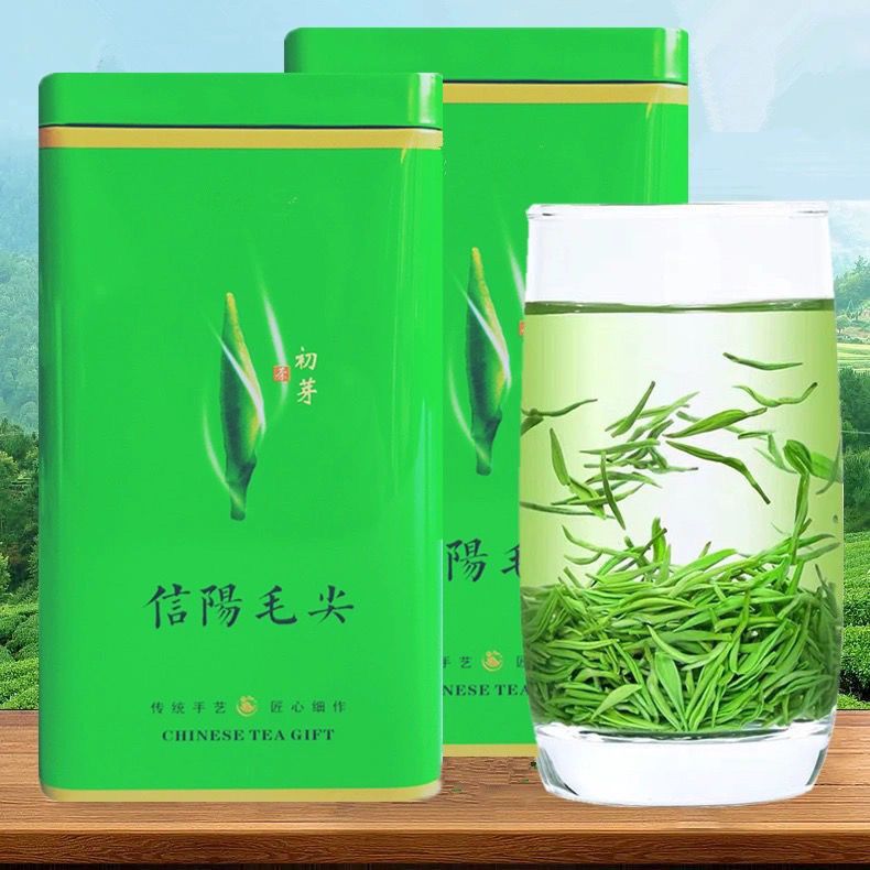 信阳毛尖2025新茶茶叶正宗原产明前特级嫩芽尖绿茶浓香型毛尖罐装