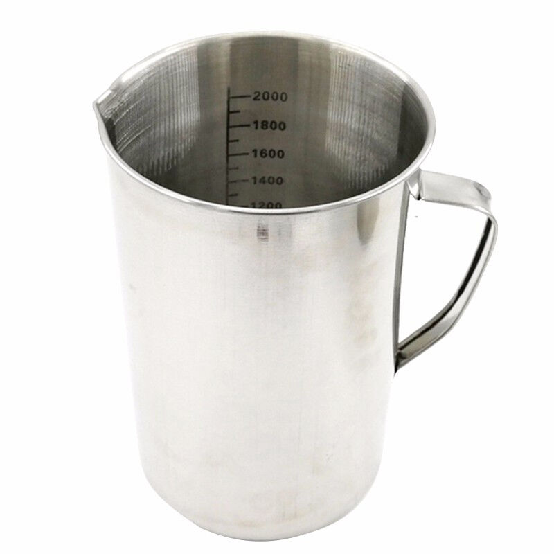 纳仕徳SY6012加厚不锈钢量杯带刻度实验室烧杯量筒量杯烘焙计量杯