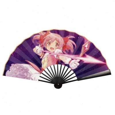 魔法少女小圆晓美焰巴麻美杏子鹿目圆香动漫周边绢布折扇子定制