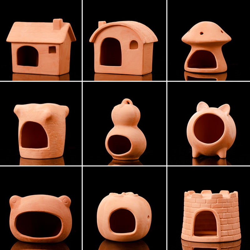 迷你鹦鹉鱼窝鱼缸造景小型躲避屋虾窝全套鱼产卵繁殖罐装饰小摆件