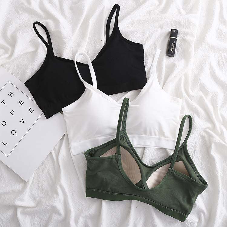 都市丽人内衣女网红文胸带胸垫一体吊带内搭背心薄款美背抹胸打底