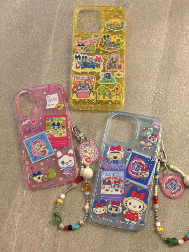 夏日透色拓麻歌子合集适用iPhone16promax手机壳新款苹果15pro创意卡通14pro个性13pro可爱16pro防摔保护套女