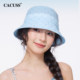 CACUSS帽子女春夏新款 时尚 简约渔夫帽遮阳显脸小水桶帽泡泡纱盆帽