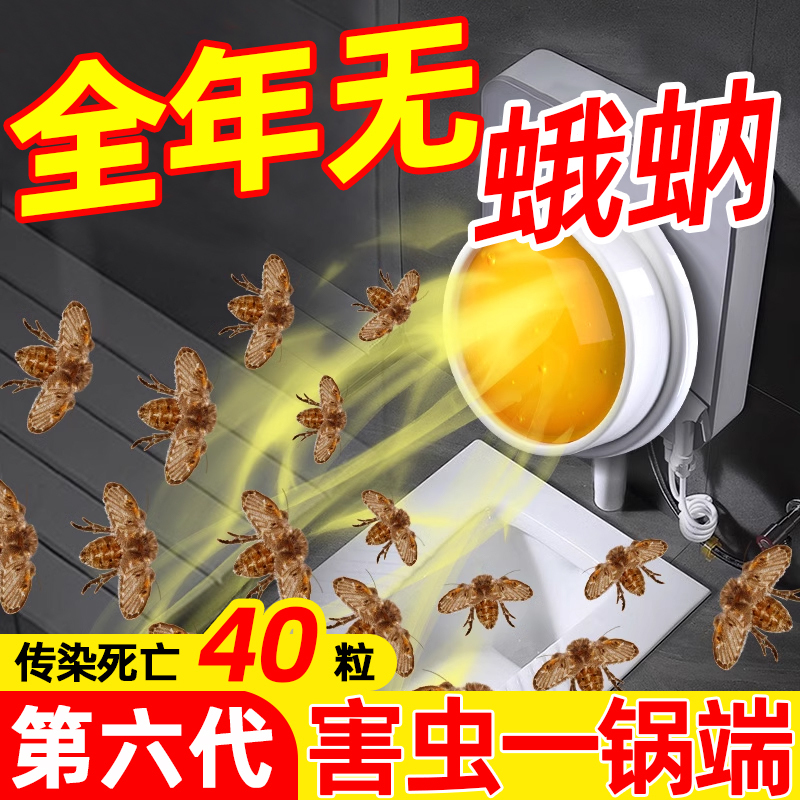 蛾蚋除虫剂卫生间厕所灭杀小飞虫神器室内去除娥妠克星蛾蠓诱捕器
