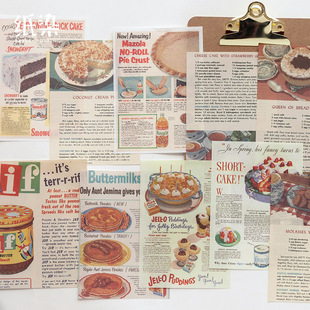 复古素材纸笔记系列diy海报手账便签纸创意软木板卧室房间毛毡板装 饰墙面布置清新手账打底纸背景拍摄道具