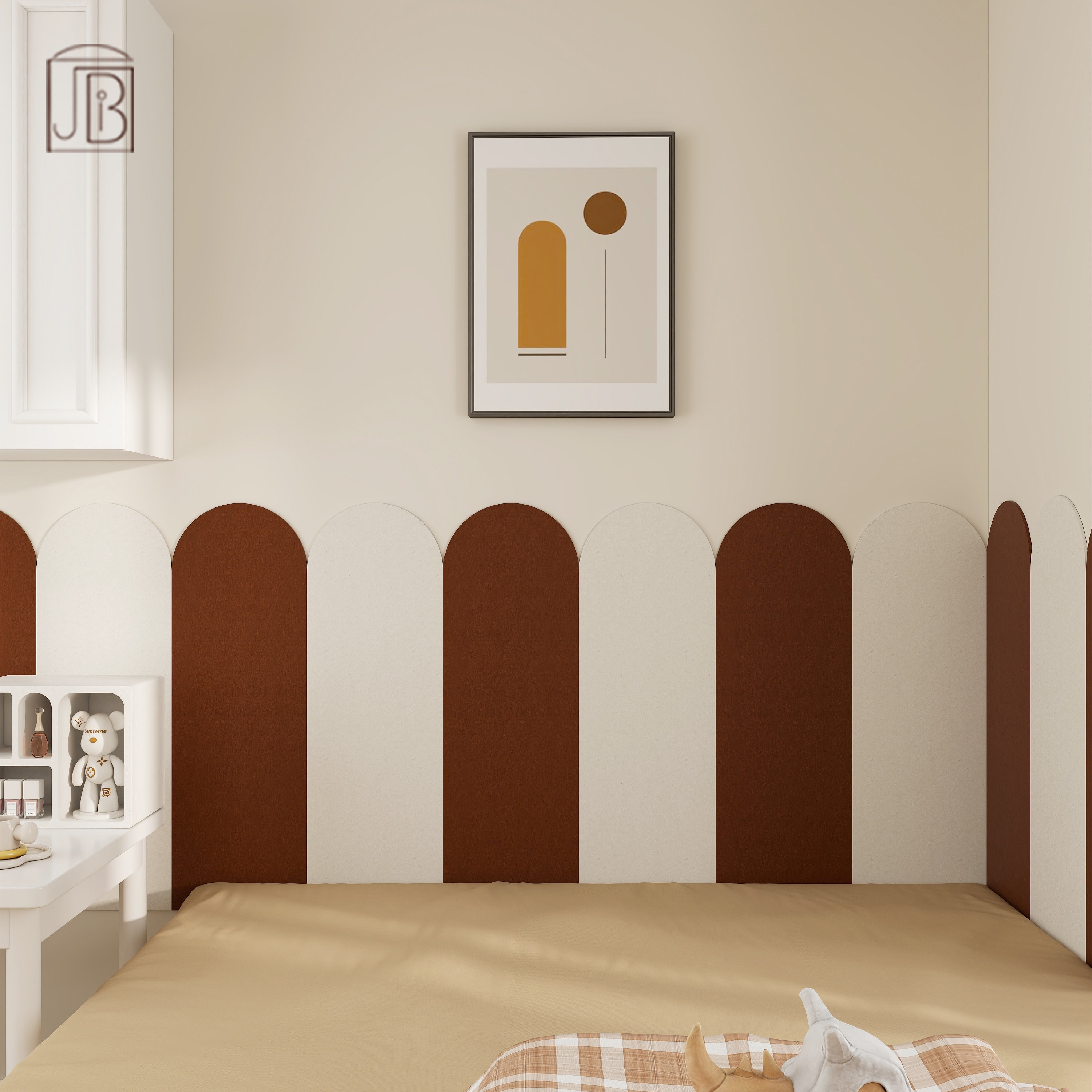 墙壁改造遮丑神器房间床头软包墙围不伤墙免粘护墙板3d立体羊毛毡,家居饰品,软装墙贴,淘宝优惠券,粉丝福利购,淘宝优惠卷