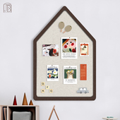 房子照片墙背景板毛毡板墙面装 饰软木板留言板自粘拍立得展示板幼