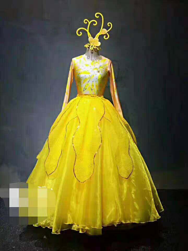 高档开场舞大摆裙女成人新款大气歌伴舞演出服装大型舞蹈舞台表演