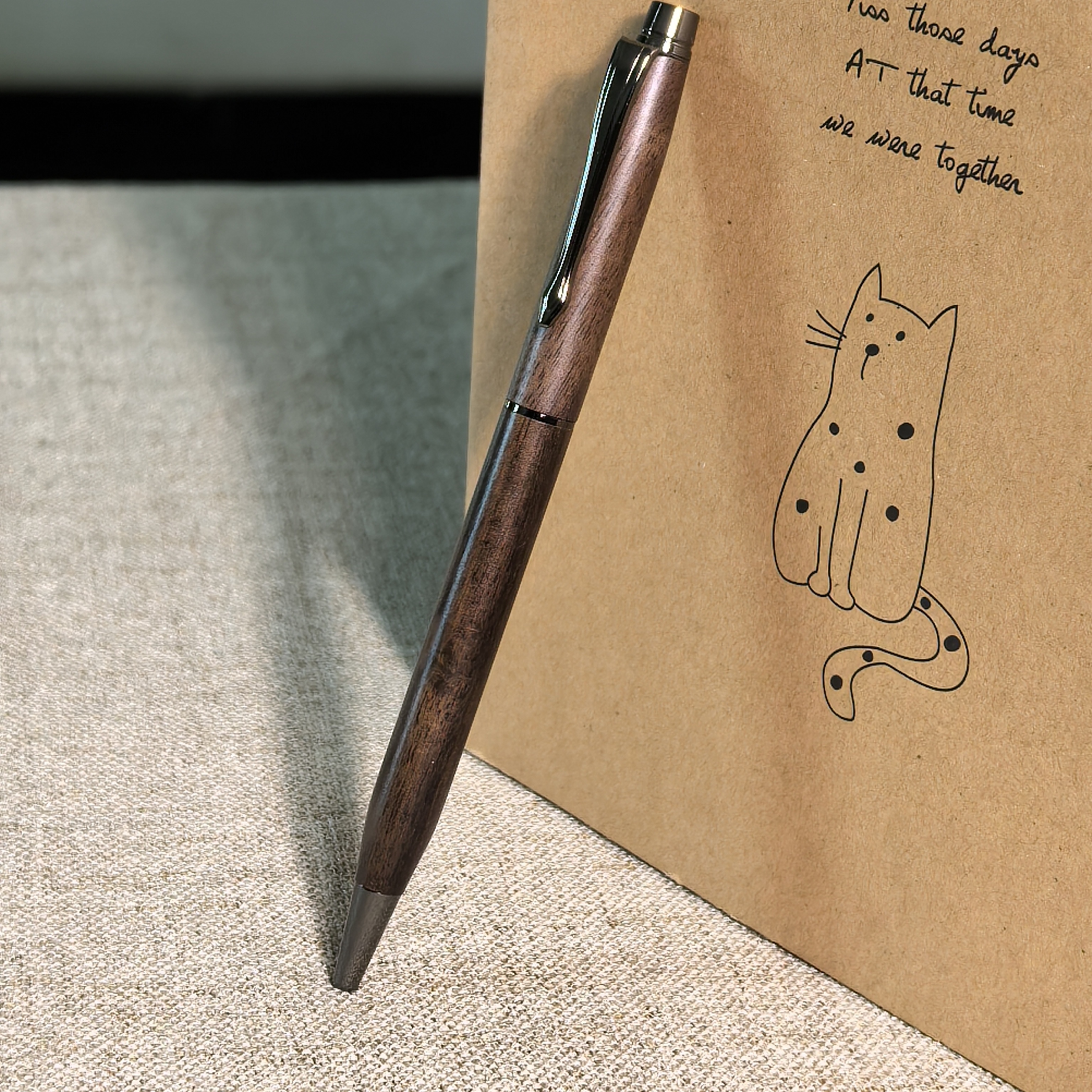 万柏欧美高档实木签字笔G2替芯旋转出芯中性笔复古教师节礼品笔情侣总裁书写办公刷题考研速干重手感中性笔