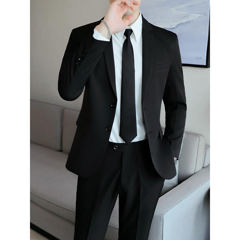 休闲西服套装男韩版商务正