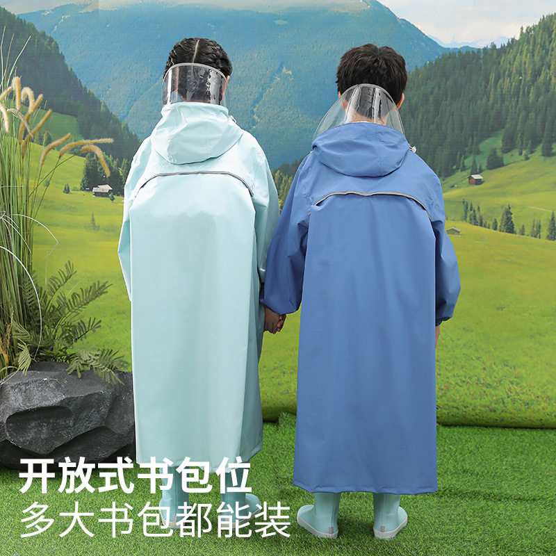 儿童雨衣男童中大童带书包位2025新款全身女孩小学生上学专用雨披