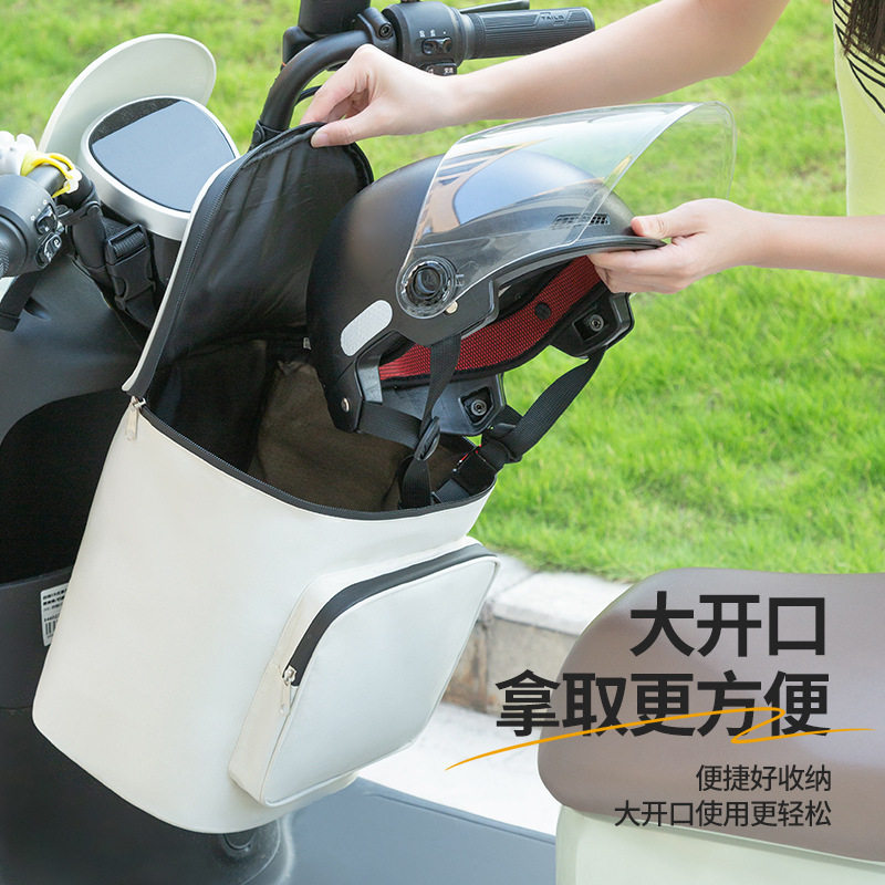 电动车挂袋可放手提透视收纳袋自行车袋子电瓶车摩托车婴儿推车袋