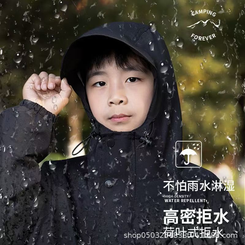 儿童雨衣长款全身防暴雨小学生上学外穿初中生徒步自行车骑行雨披