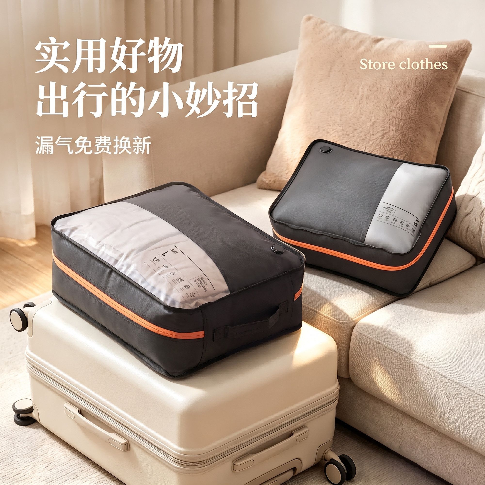 旅行真空压缩收纳袋电动