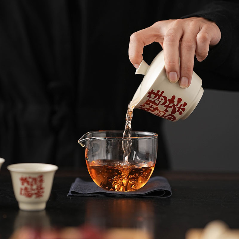 旅行茶具套装一壶三杯式包草木灰快客杯户外功夫陶瓷伴手礼品