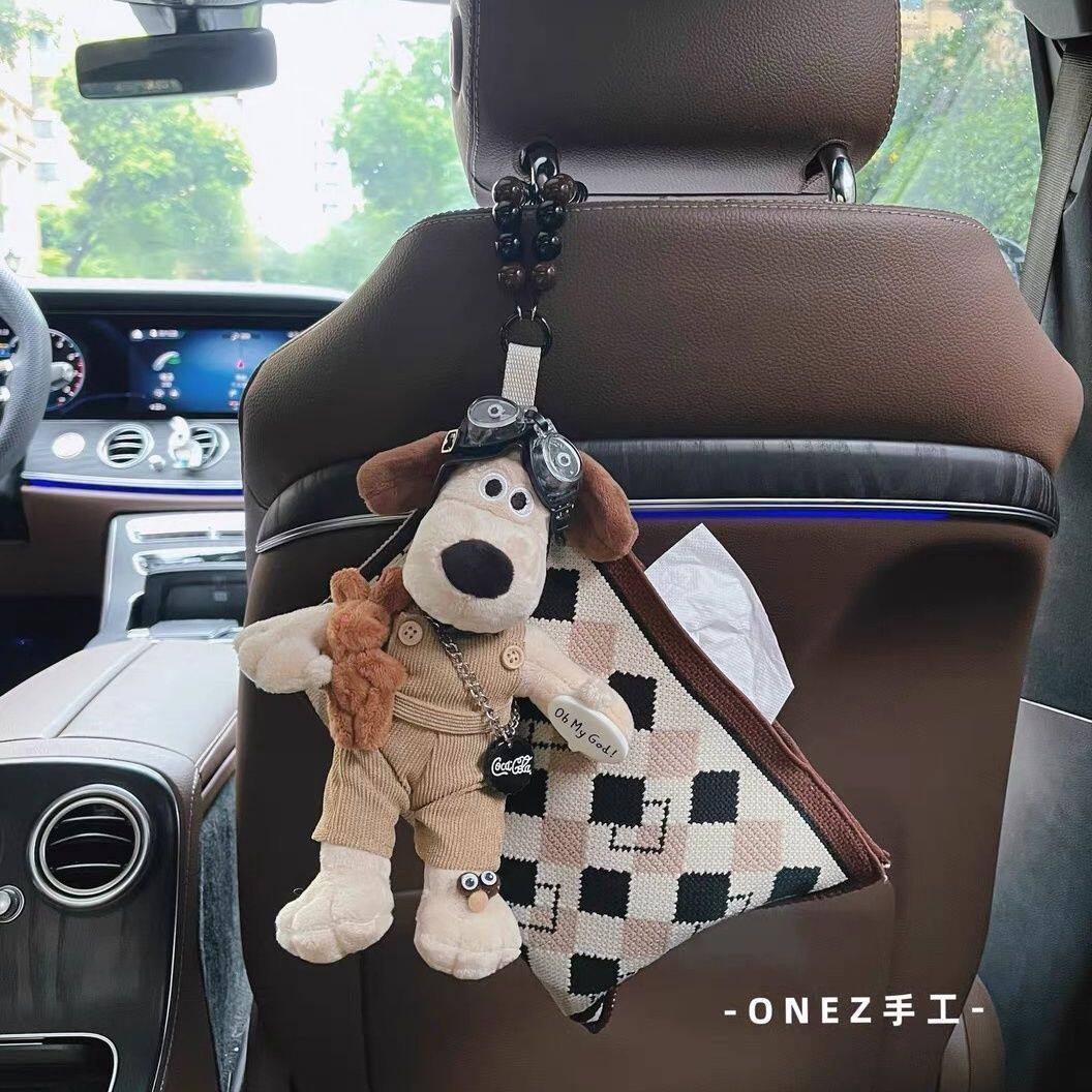 小狗车载纸巾盒车用抽挂