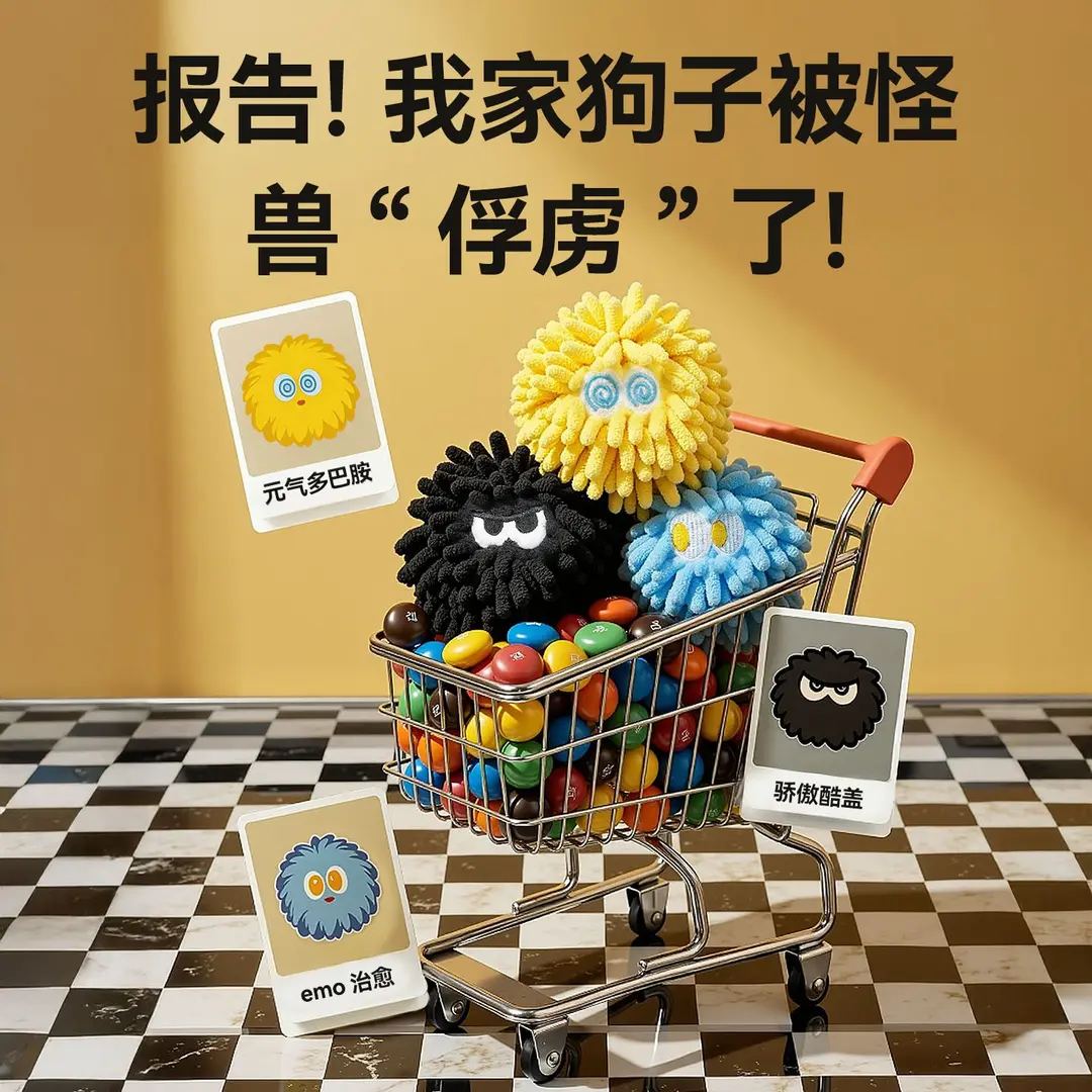 拖把怪兽狗狗玩具球发声磨牙洁齿耐咬解闷神器中小型犬宠物玩具