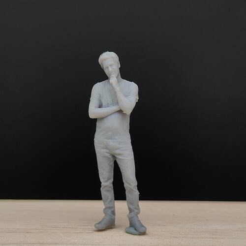 思考的男人 树脂白模 1/64比例沙盘微缩场景人偶模型 RW004