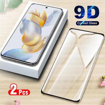 速发2Pcs+9D+Curved+Glass+For+Honor+90++Tempered+Glass+Screen