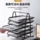 四层金属铁网文件架桌面拉出式 多层简单文件托盘文件柱书架办公室