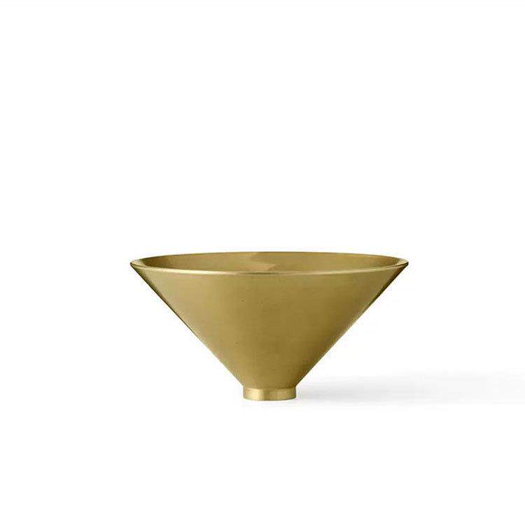 现简约轻奢金色果盘摆件客厅玄关餐厅茶几托盘摆设金属装饰品