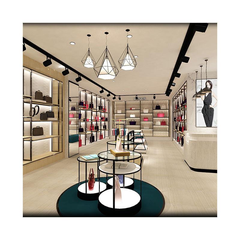 整店包包展示架中纤板皮具鞋店货架展柜金属烤漆鞋子展示架出售
