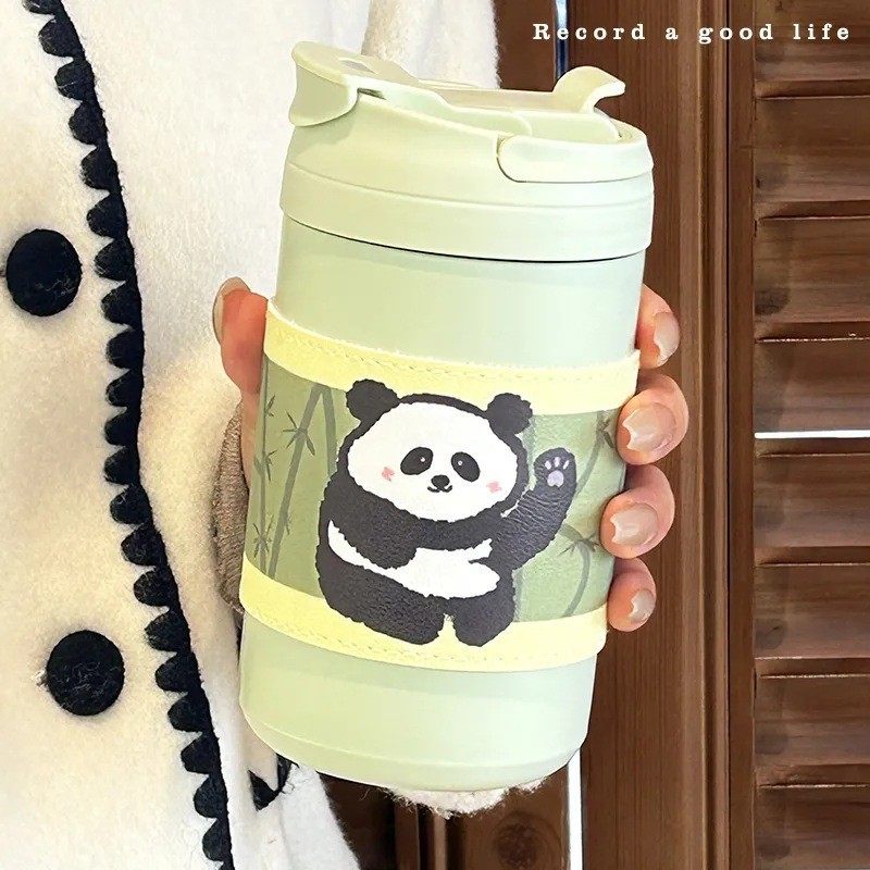 男士高端保温杯男款316食品级内胆饮水杯随身携带小熊猫吸管水杯,餐饮具,保冷/保温杯,淘宝优惠券,粉丝福利购,淘宝优惠卷