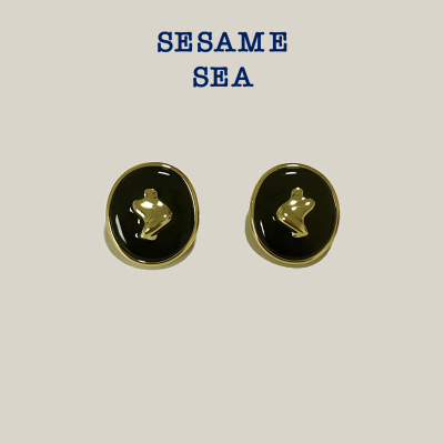 圆形胸章耳钉SESAMESEA高级感