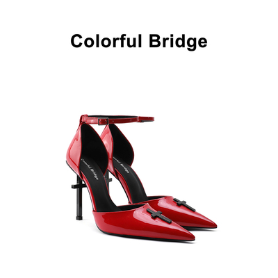 Colorful Bridge丨Crucifix十字架系列 中空绑带凉鞋女士高跟鞋