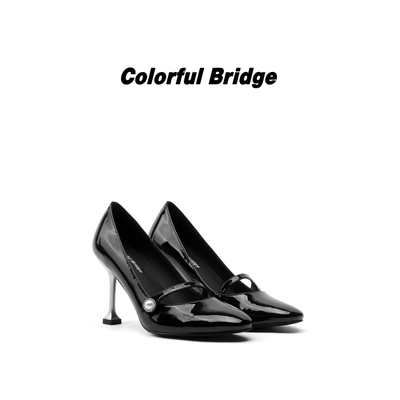 Colorful Bridge【夜奏】珍珠漆皮玛丽珍鞋 暗黑甜美女士细高跟鞋