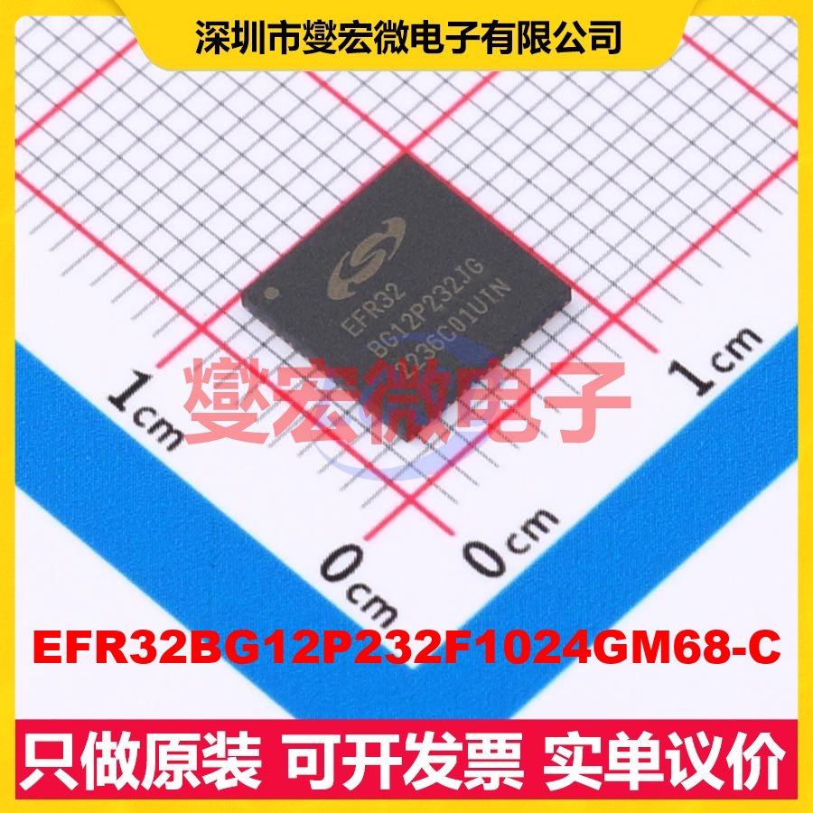 EFR32BG12P232F1024GM68-C QFN-68(8x8) 2Mbps 射频收发器芯片IC