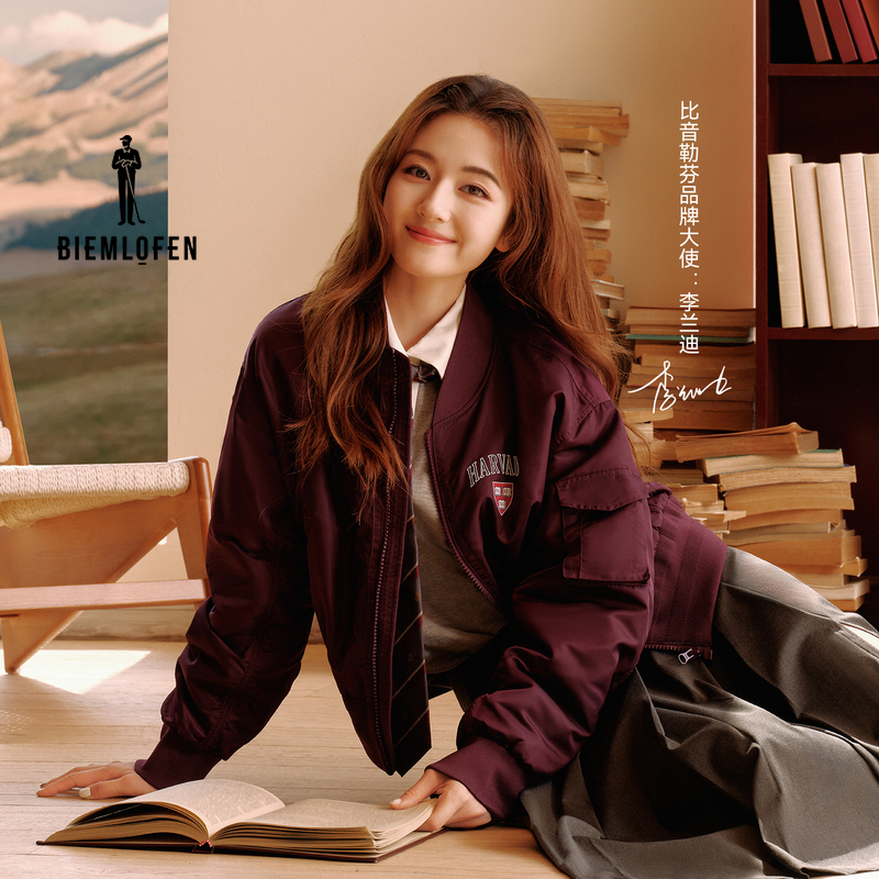 哈佛联名高尔夫复古廓形飞行棉服