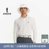 新男弹力亲肤舒适长袖 比音勒芬高尔夫2026春季 polo衫 抗UV防晒