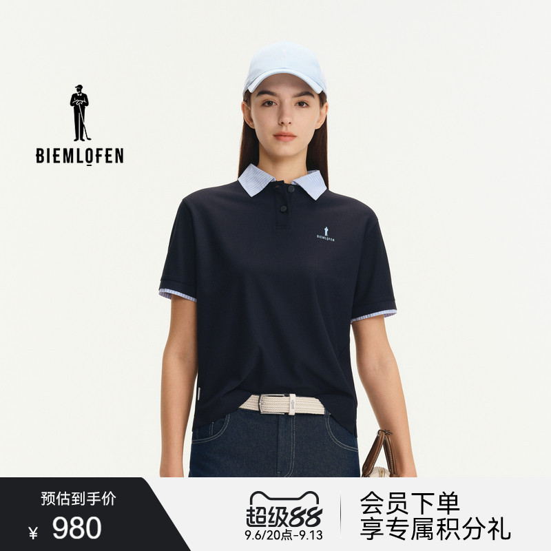 【韩国肌理面料】比音勒芬高尔夫2026春新女士运动休闲短袖polo衫